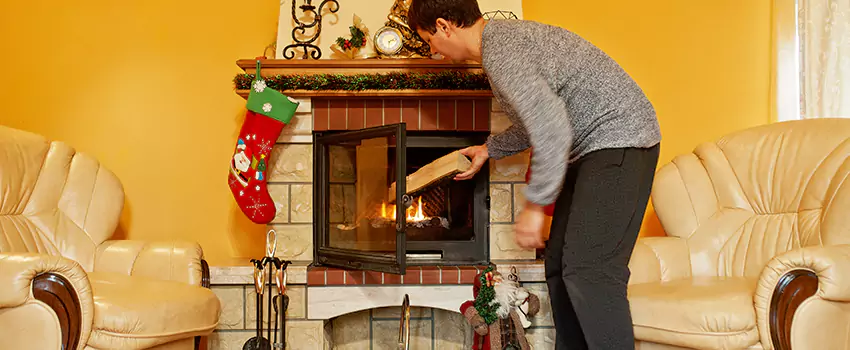 Rusted Metal Fireplace Restoration in Foothill Farms, California