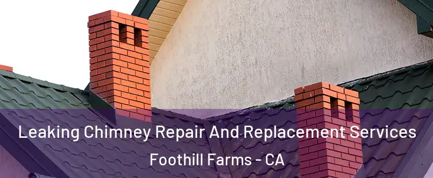  Leaking Chimney Repair And Replacement Services Foothill Farms - CA